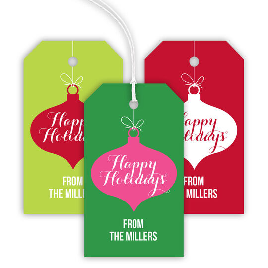 Ornament Holiday Hanging Gift Tags